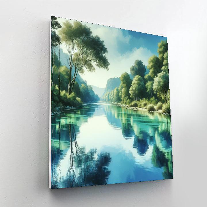 Quiet River Reflections Number Painting