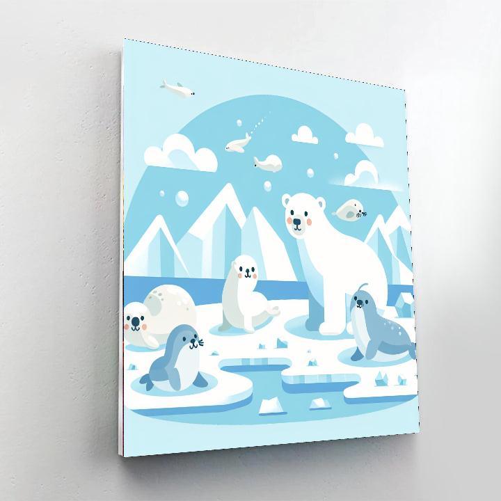 Arctic Wildlife Wonders Number Painting