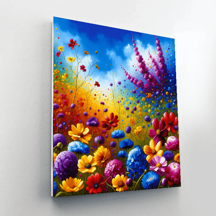 Wildflower Meadow Bliss Number Painting