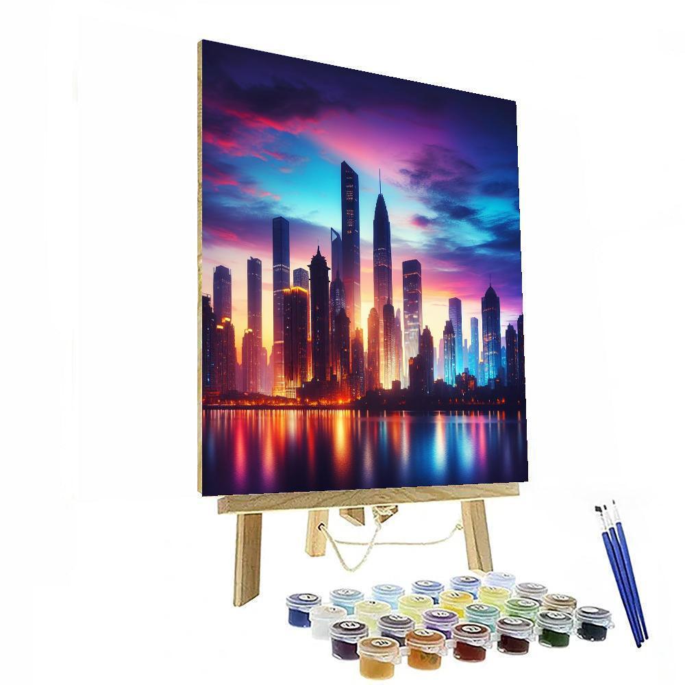 Majestic Cityscape at Dusk - DIY Painting By Numbers Kit – Artistry Rack