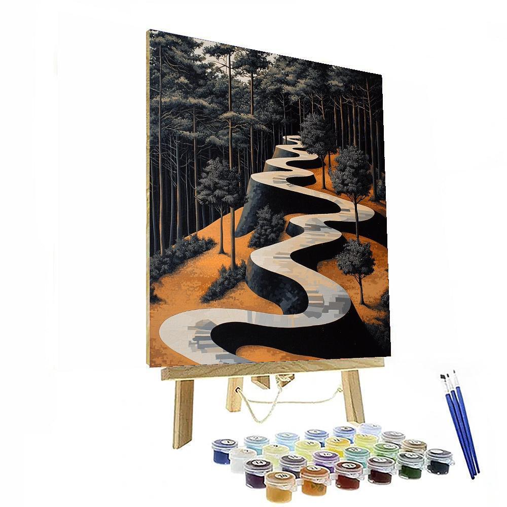 M.C. Escher Inspired The Geometry Of Dreams  Number Painting