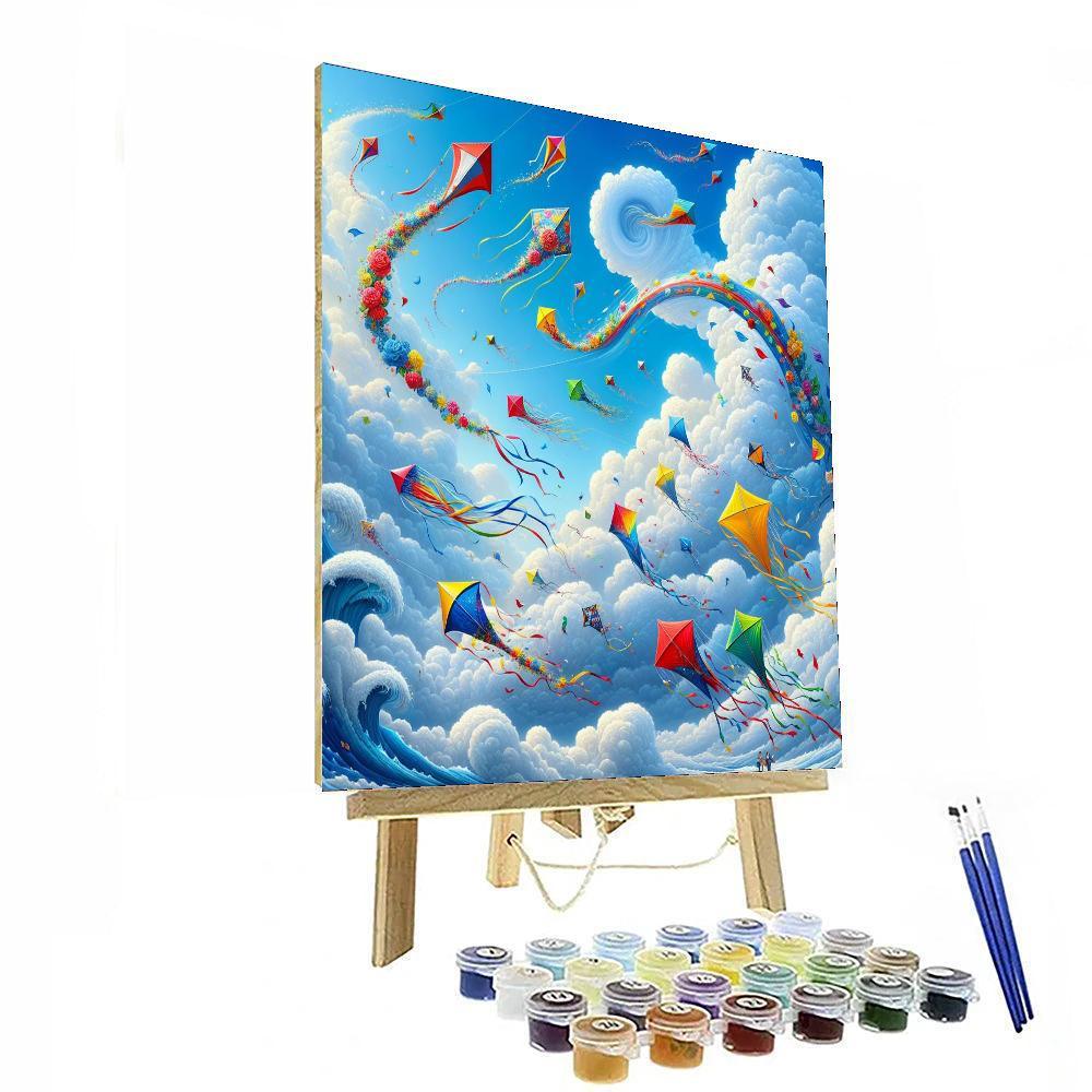 Colorful Kite Adventure Numbered Painting Kits