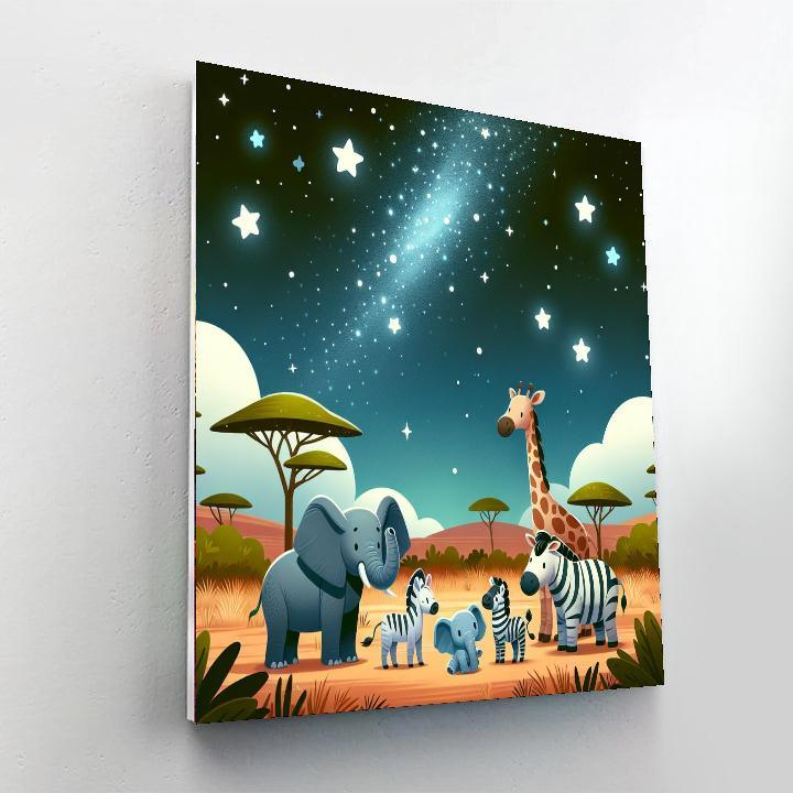 Safari Star Gazers Paint By Color