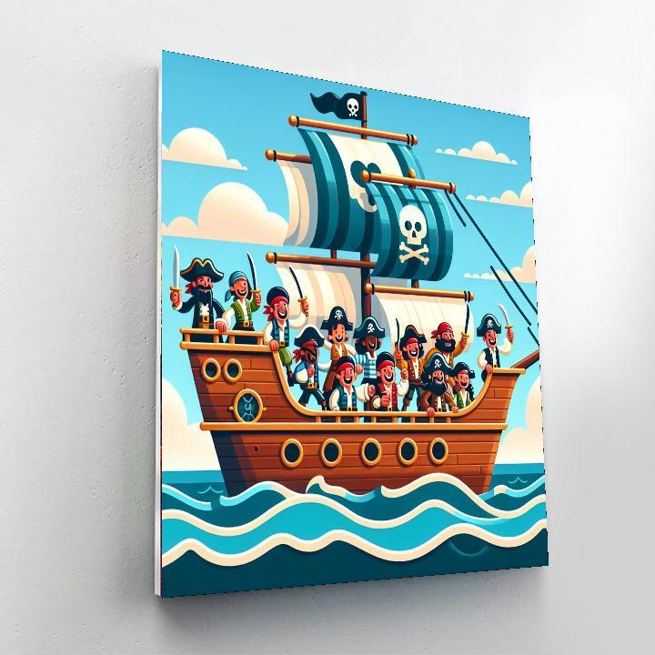 Pirate Ship Spectacle Paint By Color