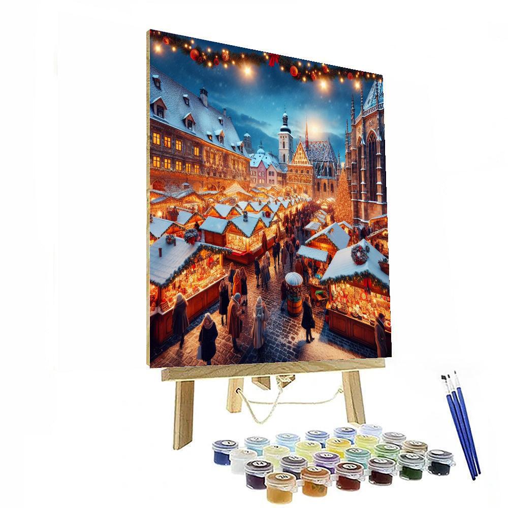 Budapest Christmas Fair Paint By Numbers Art
