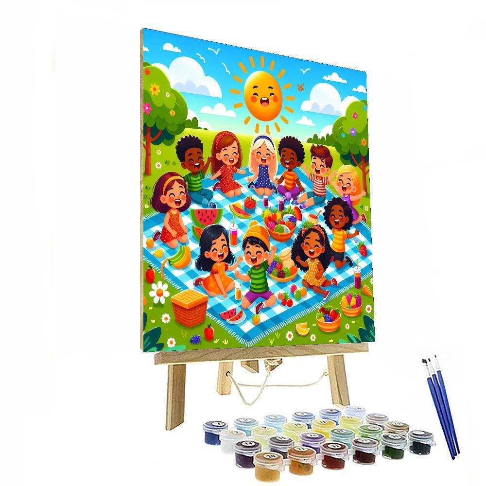 Charming Picnic Adventure Number Painting