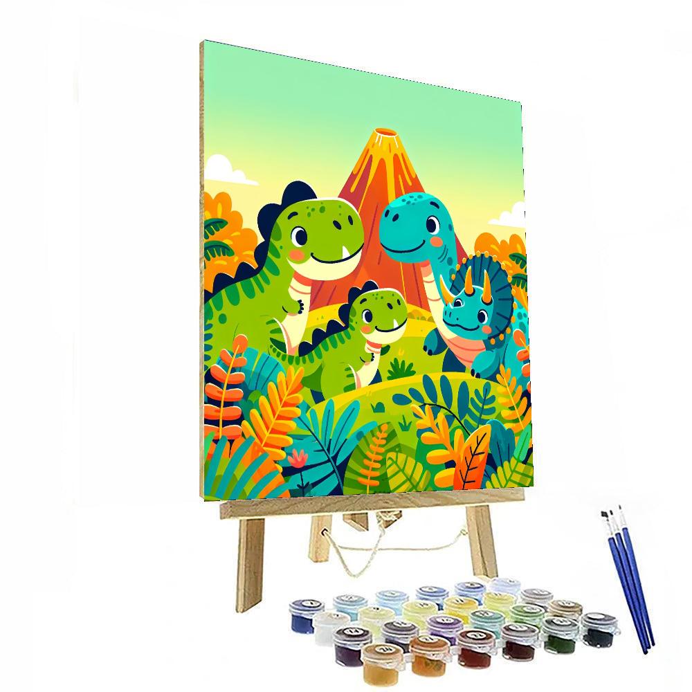 Mysterious Dinosaurs Painting Number Kit