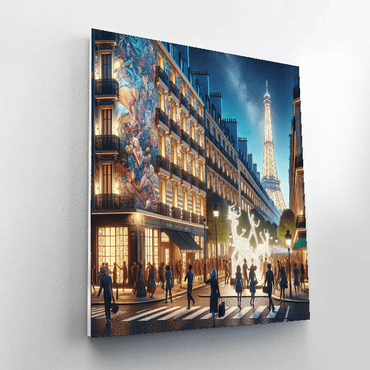 Nuit Blanche - Paris, France DIY Paint By Numbers