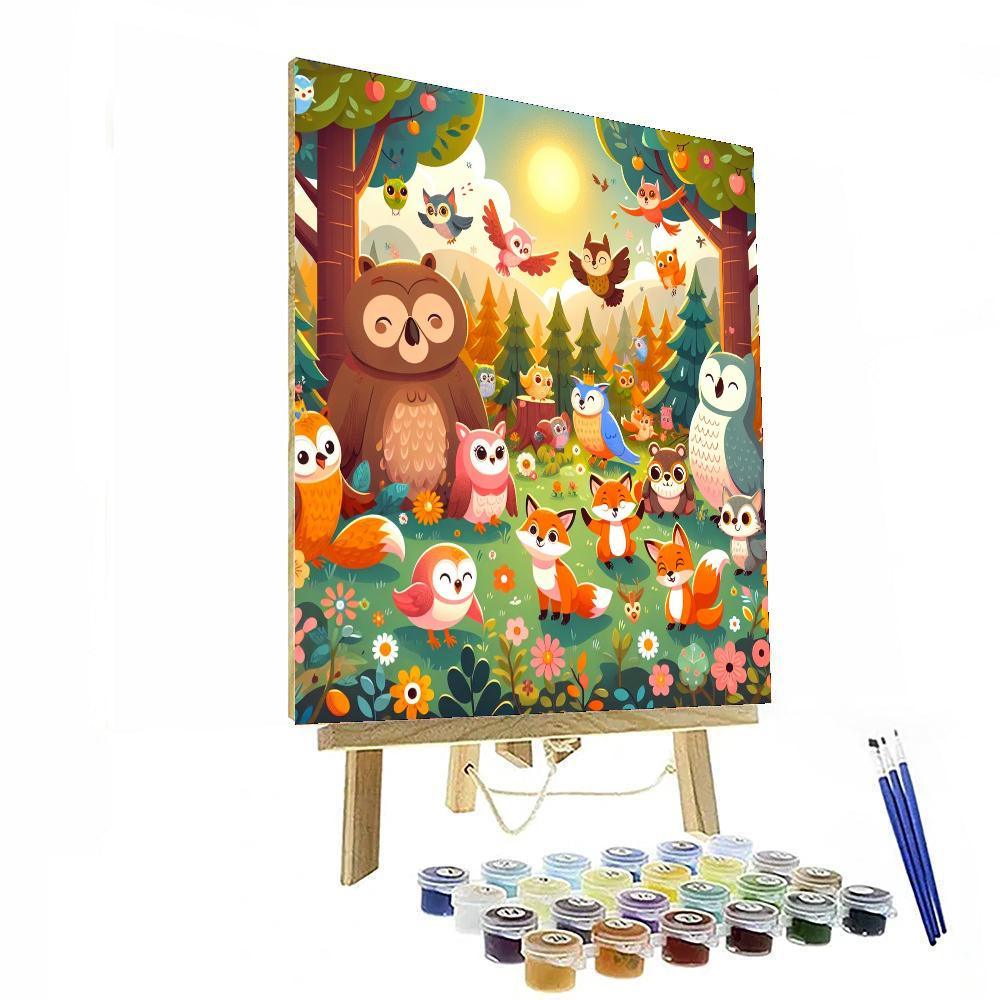 Happy Forest Festival Number Painting