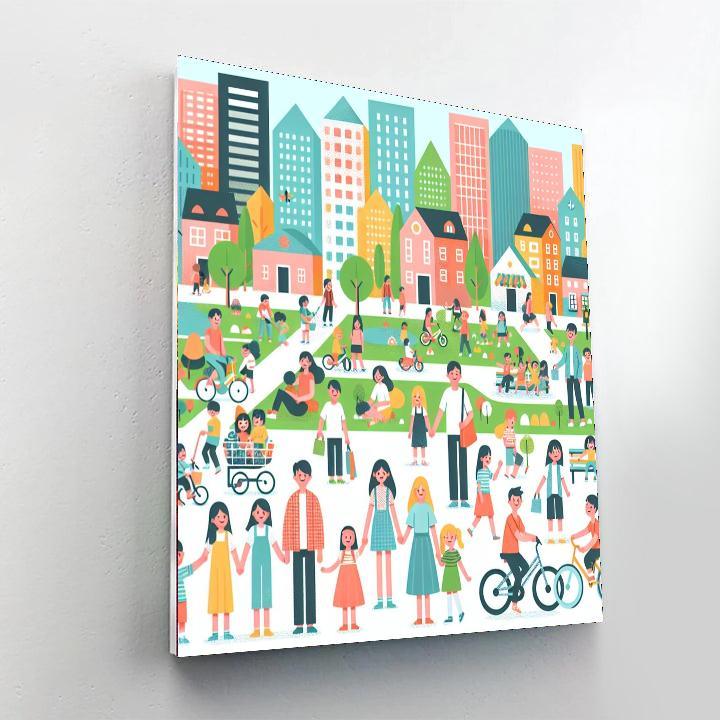Sunny Day In The City Paint By Number