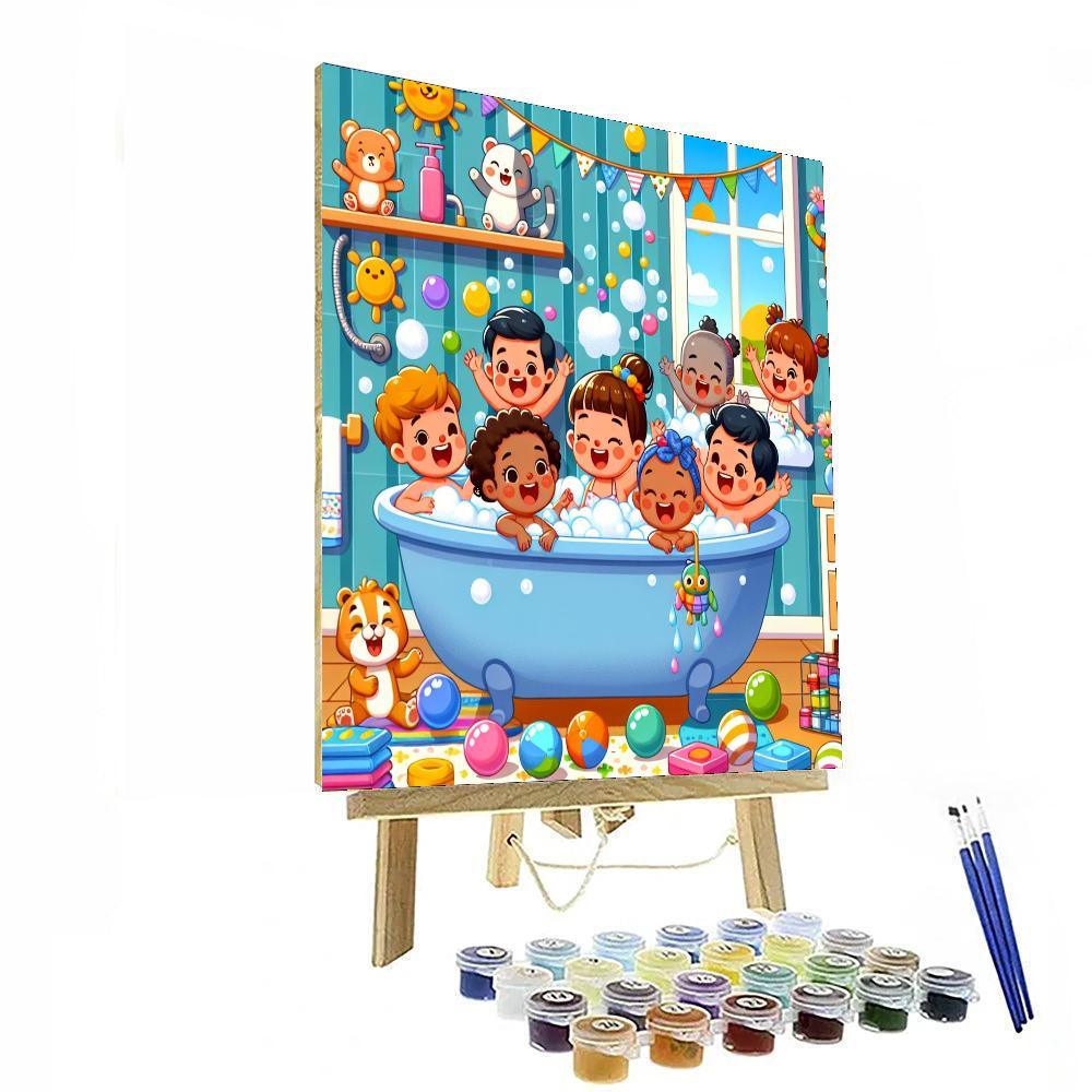 Bubbling Bath Time Joy Paint By Color