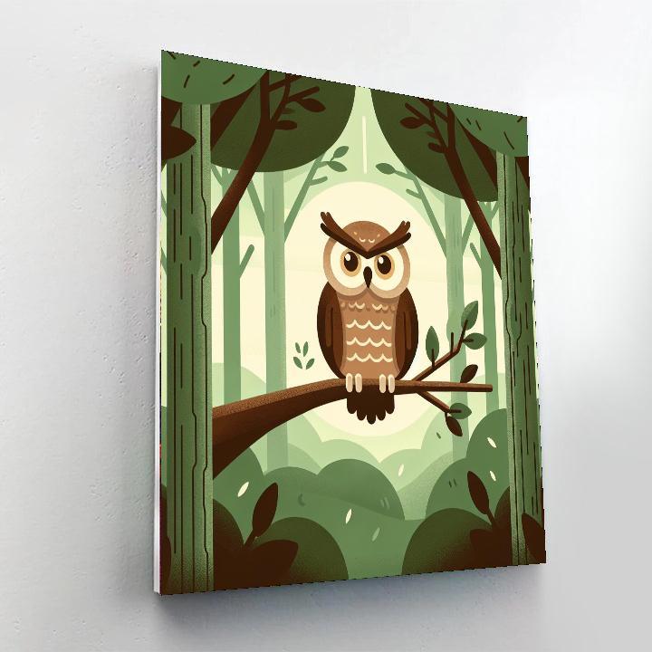 Wise Owl's Forest Adventure Numbered Painting Kits