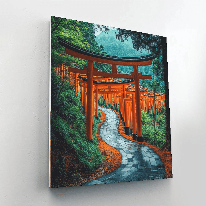 Torii Gates At Fushimi Inari DIY Paint By Numbers
