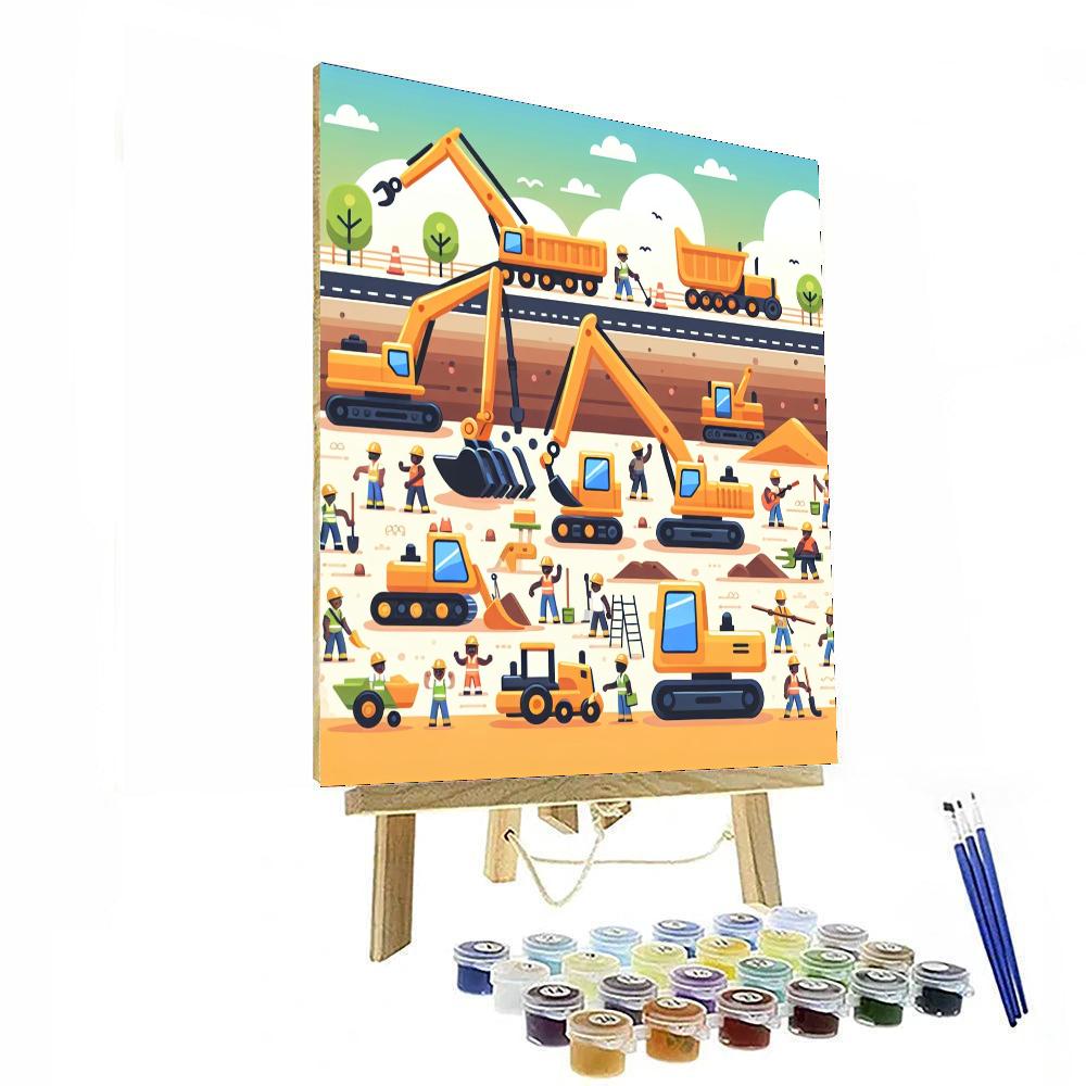 Crafty Construction Zone Painting Number Kit