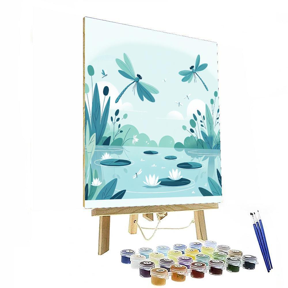 Dynamic Dragonflies Number Painting