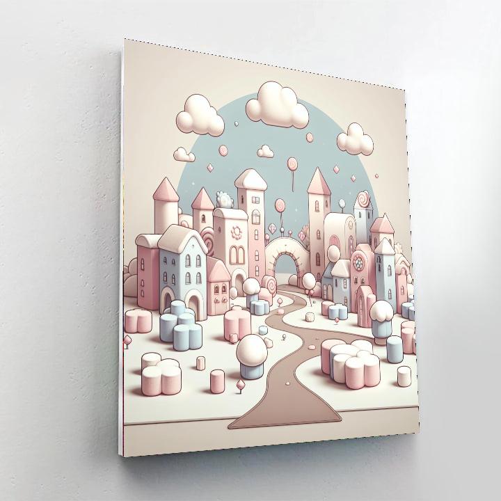 Mystic Marshmallow Land Paint By Numbers Art