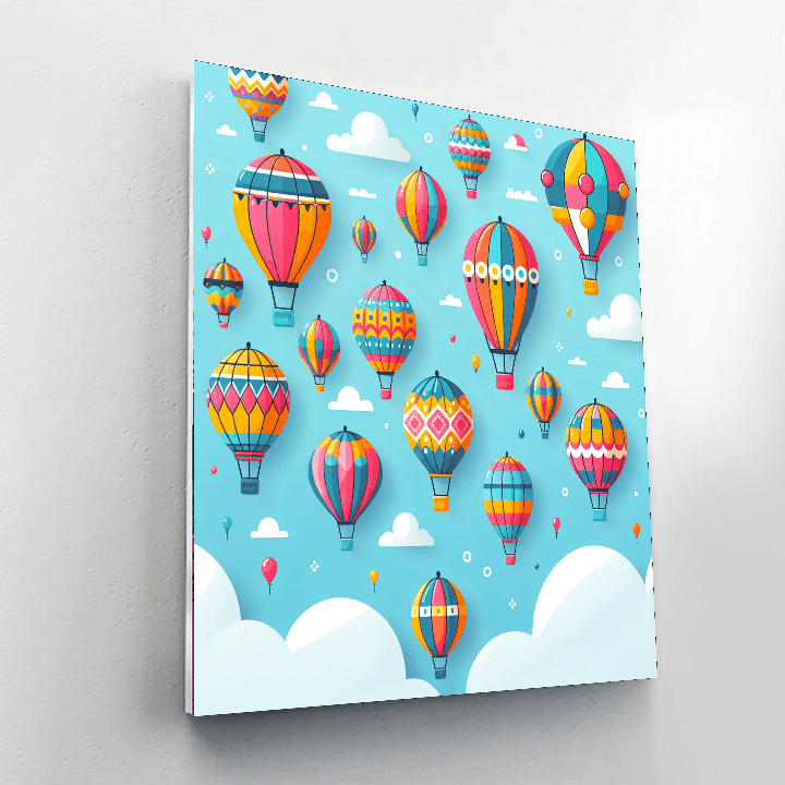 Vibrant Balloon Festival Paint By Numbers Art