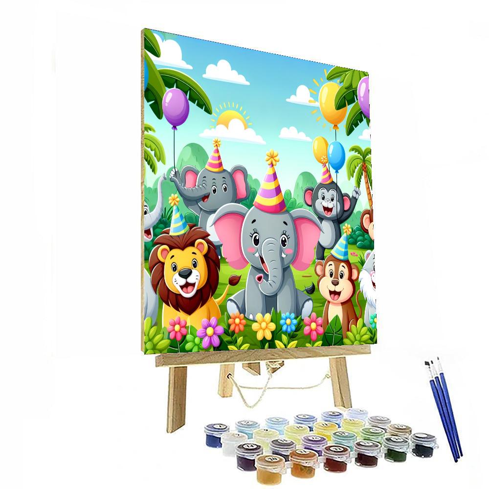 Silly Safari Celebration Painting Number Kit