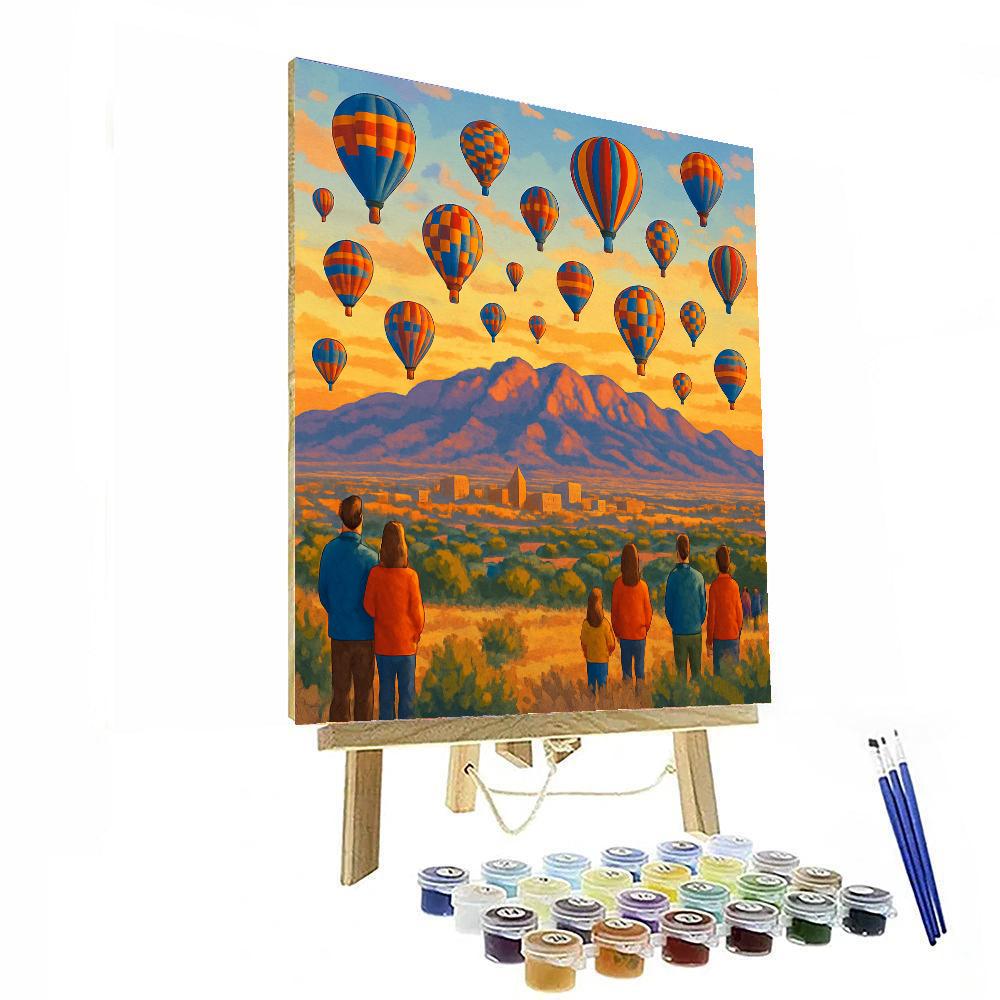 The Albuquerque International Balloon Fiesta - Albuquerque Painting By Numbers Kit