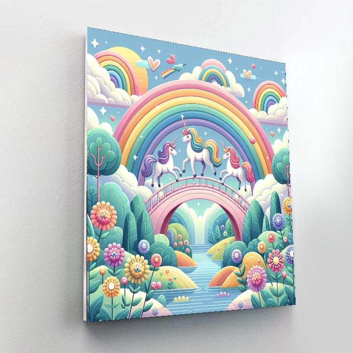 Rainbow Bridge Fantasy Paint By Numbers Art