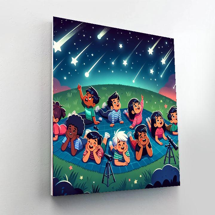 Meteor Shower Stargazing Paint By Numbers
