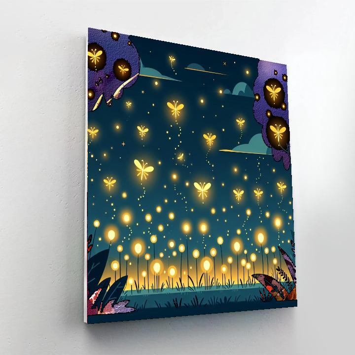 Friendly Firefly Garden Paint By Numbers Art