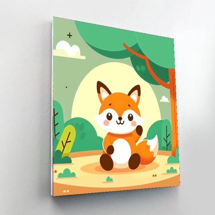 Cuddly Fox Painting By Numbers Kit