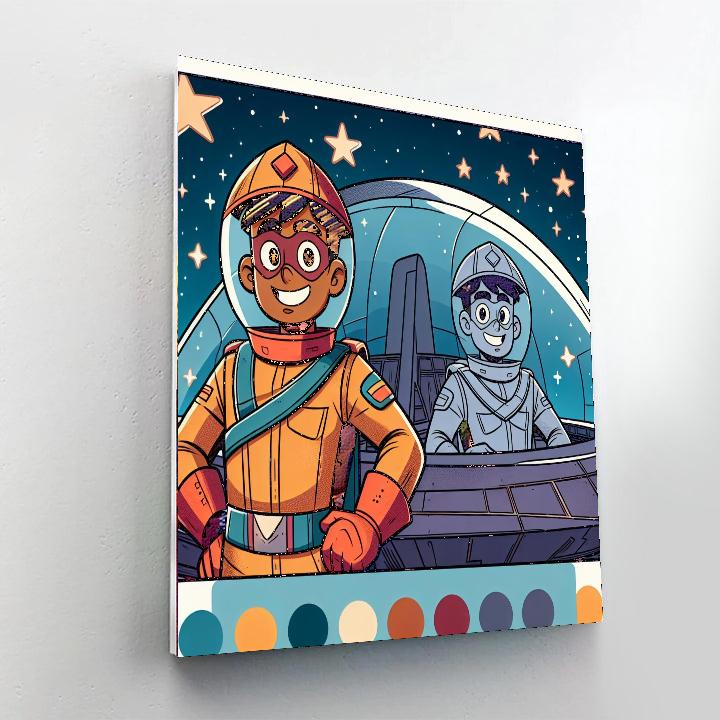 Space Ranger Exploration Painting Number Kit