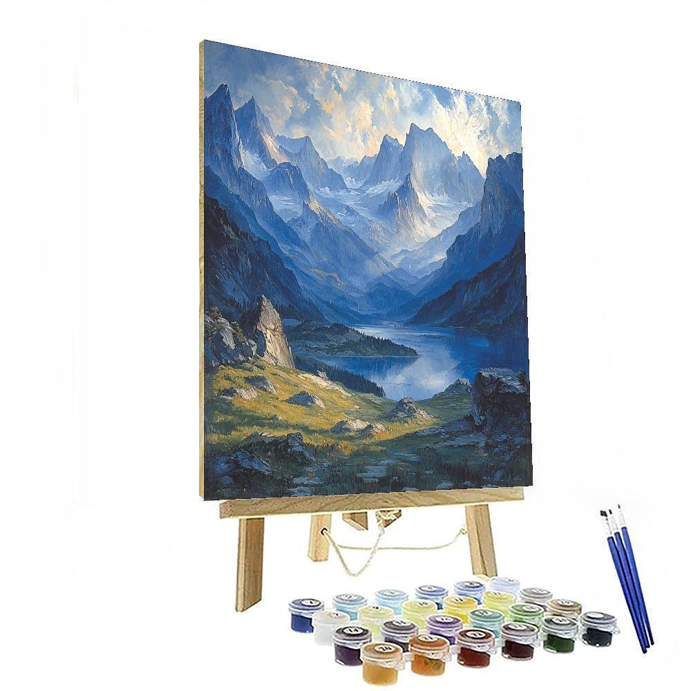 Albert Bierstadt Inspired Echoes Of Mountain Majesty  Painting By Numbers Kit