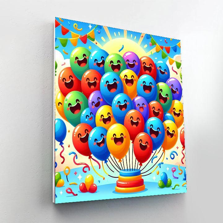 Happy Balloon Friends Paint By Number