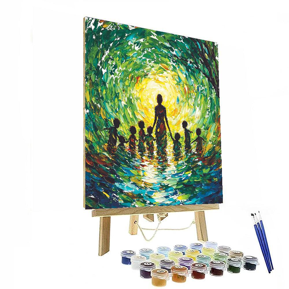 In Her Arms, We Bloom Painting Number Kit