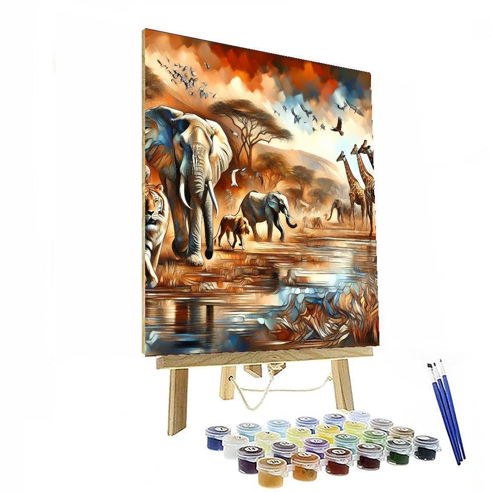Adventurous Safari Encounter Paint By Color