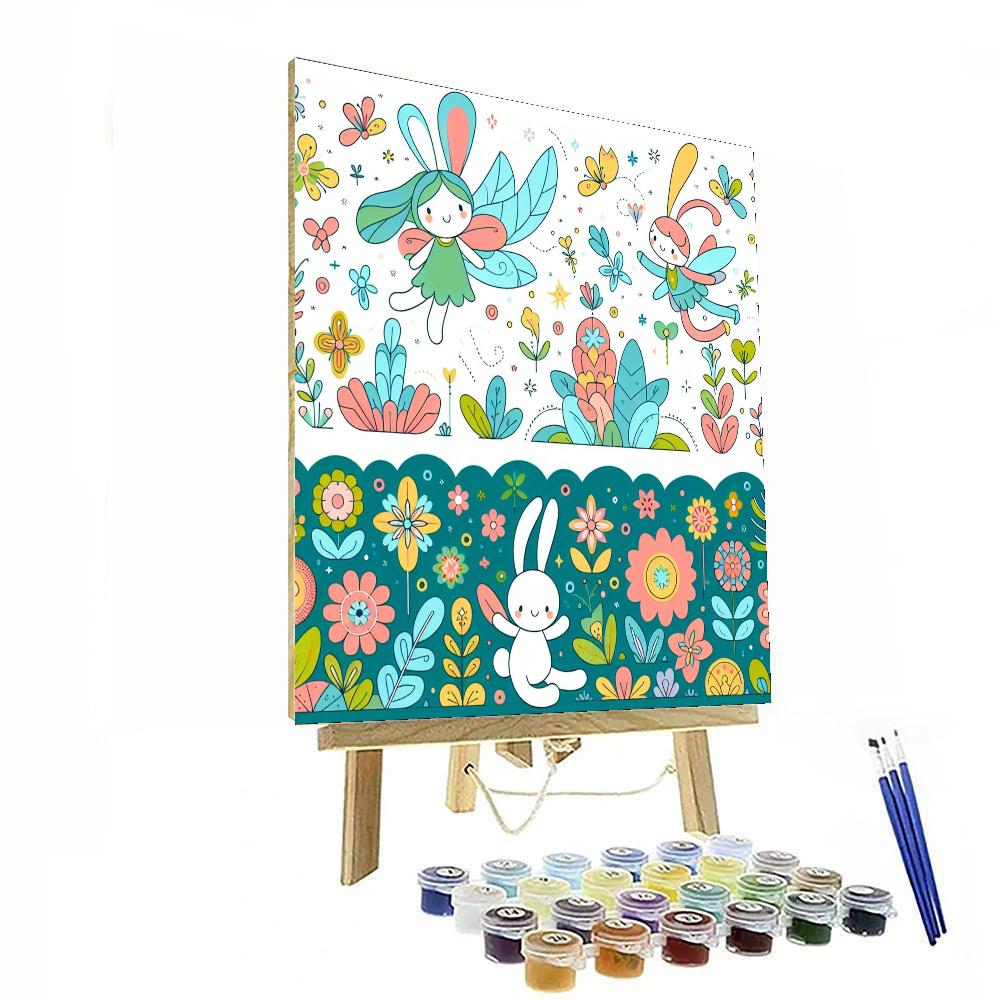 Enchanted Garden Frolic Paint By Numbers Art