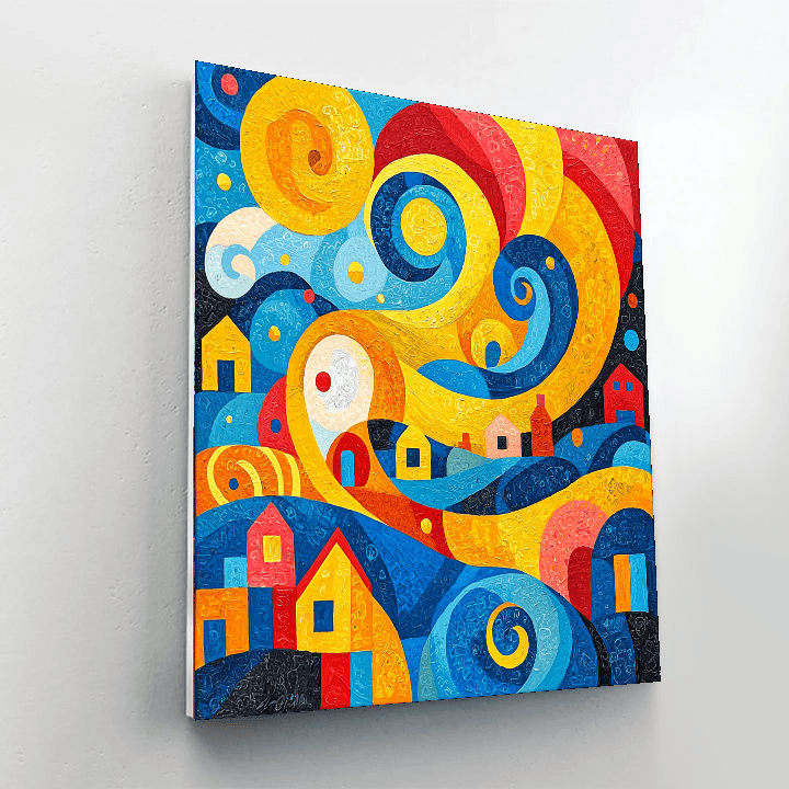 Klee Inspired Whimsical Whirlwind  Paint By Number