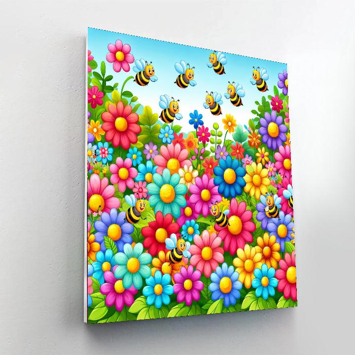 Floral Fiesta Frenzy Number Painting