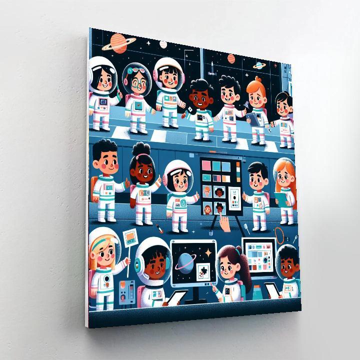 Space Station Rescue Mission Paint By Color