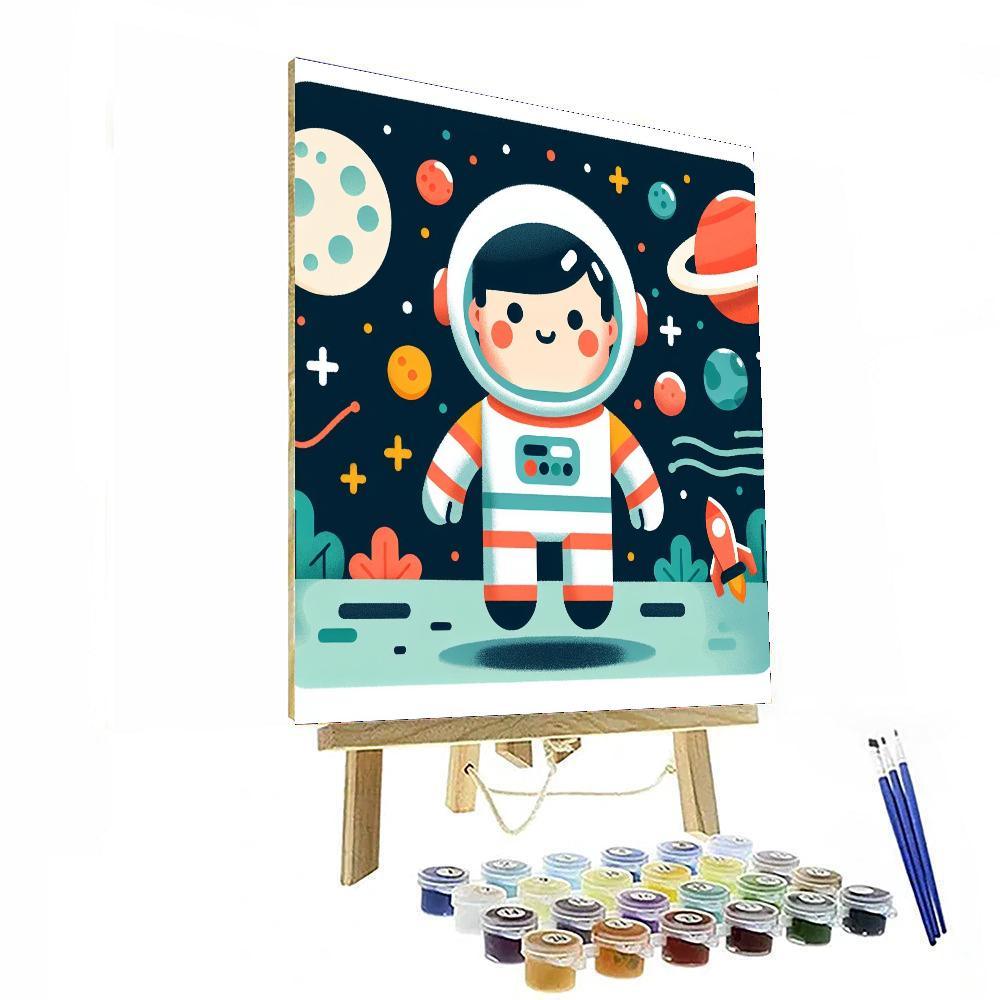 Courageous Astronaut's Voyage Paint By Numbers Kits