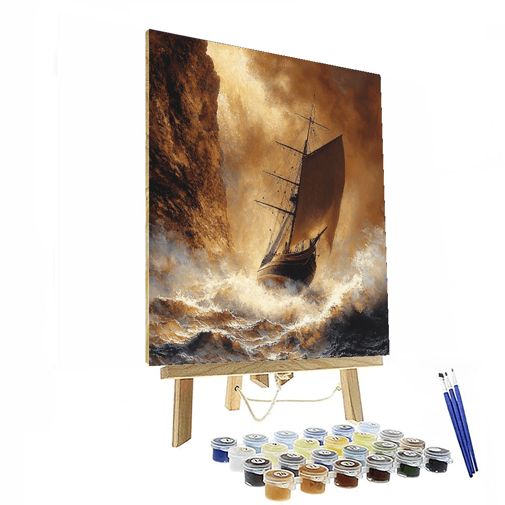 Caspar David Friedrich Inspired Historic Ship Sailing  Paint By Numbers Kits