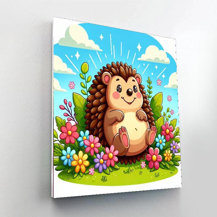 Charming Hedgehog Hideaway Paint By Number