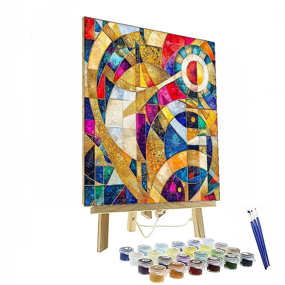 Gustav Klimt Inspired Intricate Kaleidoscope Dreams  Painting Number Kit