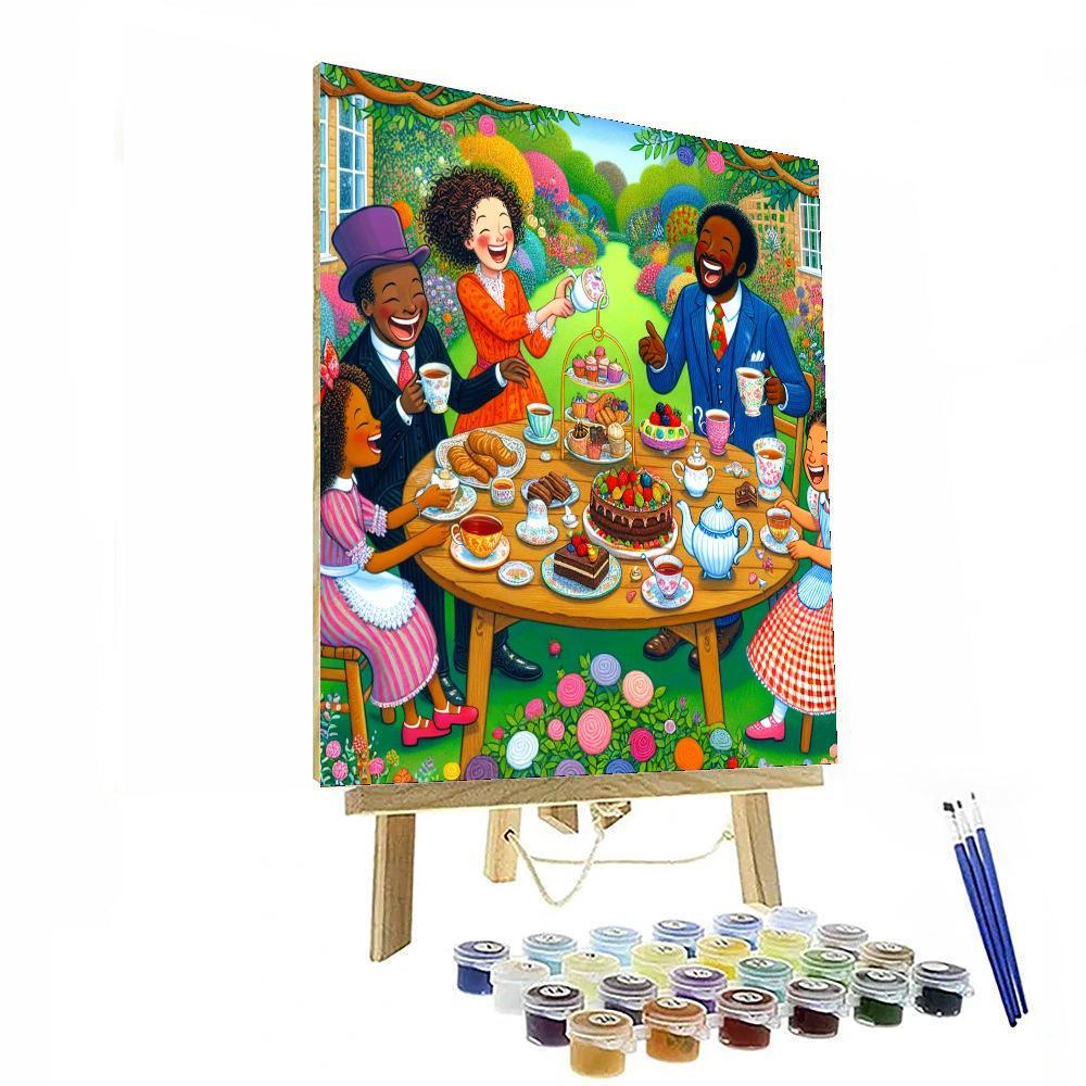 Fanciful Garden Tea Party Paint By Number