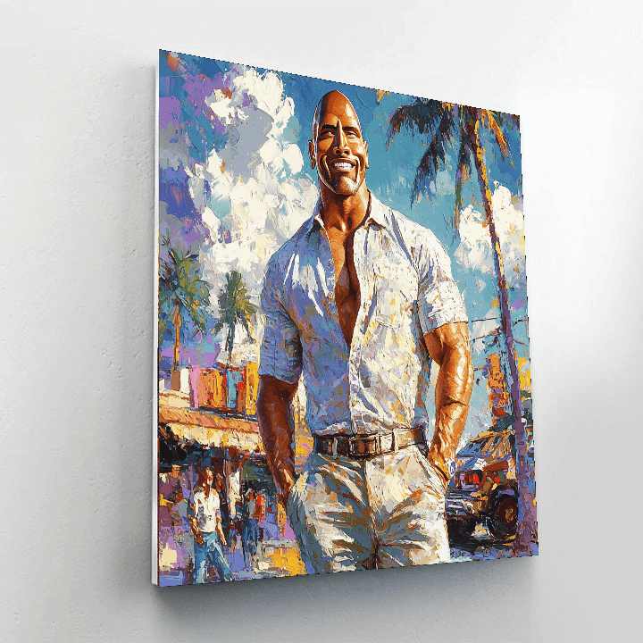 Dwayne Johnson: The Rock's Unbreakable Spirit Paint By Color