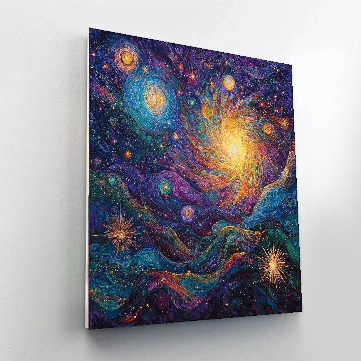 Alphonse Mucha Inspired Whisper Of The Cosmos  Painting Number Kit