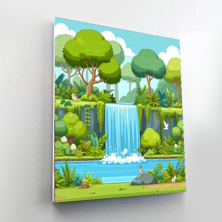 Nature's Waterfall Wonder Numbered Painting Kits