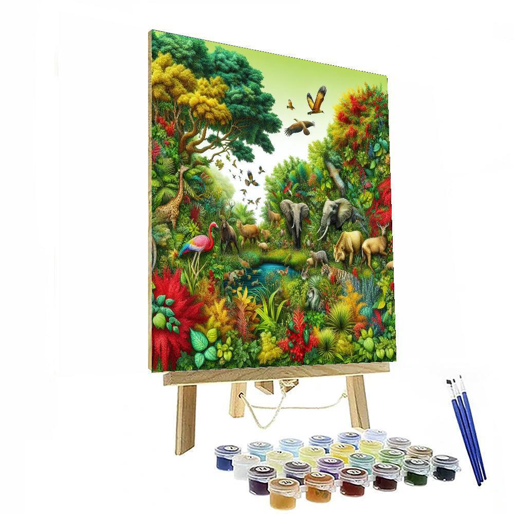 Botanical Wildlife Haven Numbered Painting Kits