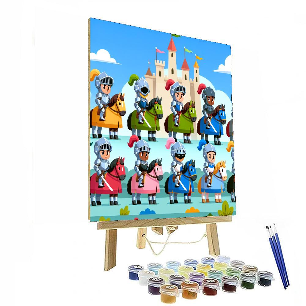 Friendly Knights Paint By Numbers Art