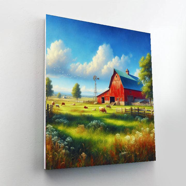 Peaceful Country Farmstead Painting By Numbers Kit