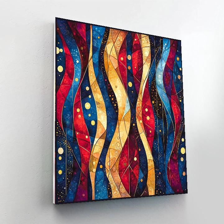 Gustav Klimt Inspired Connection In Color  Paint By Numbers Kits