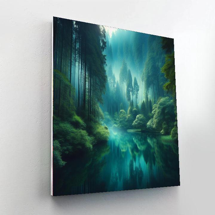 Mystic Forest Lake Paint By Numbers Art