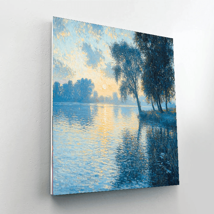 Claude Monet Inspired Riverside Reflections  Numbered Painting Kits
